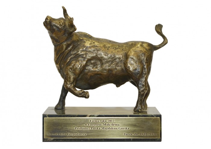 Statuetka nagrody Firma Roku 2012 przyznanej w styczniu 2013 roku