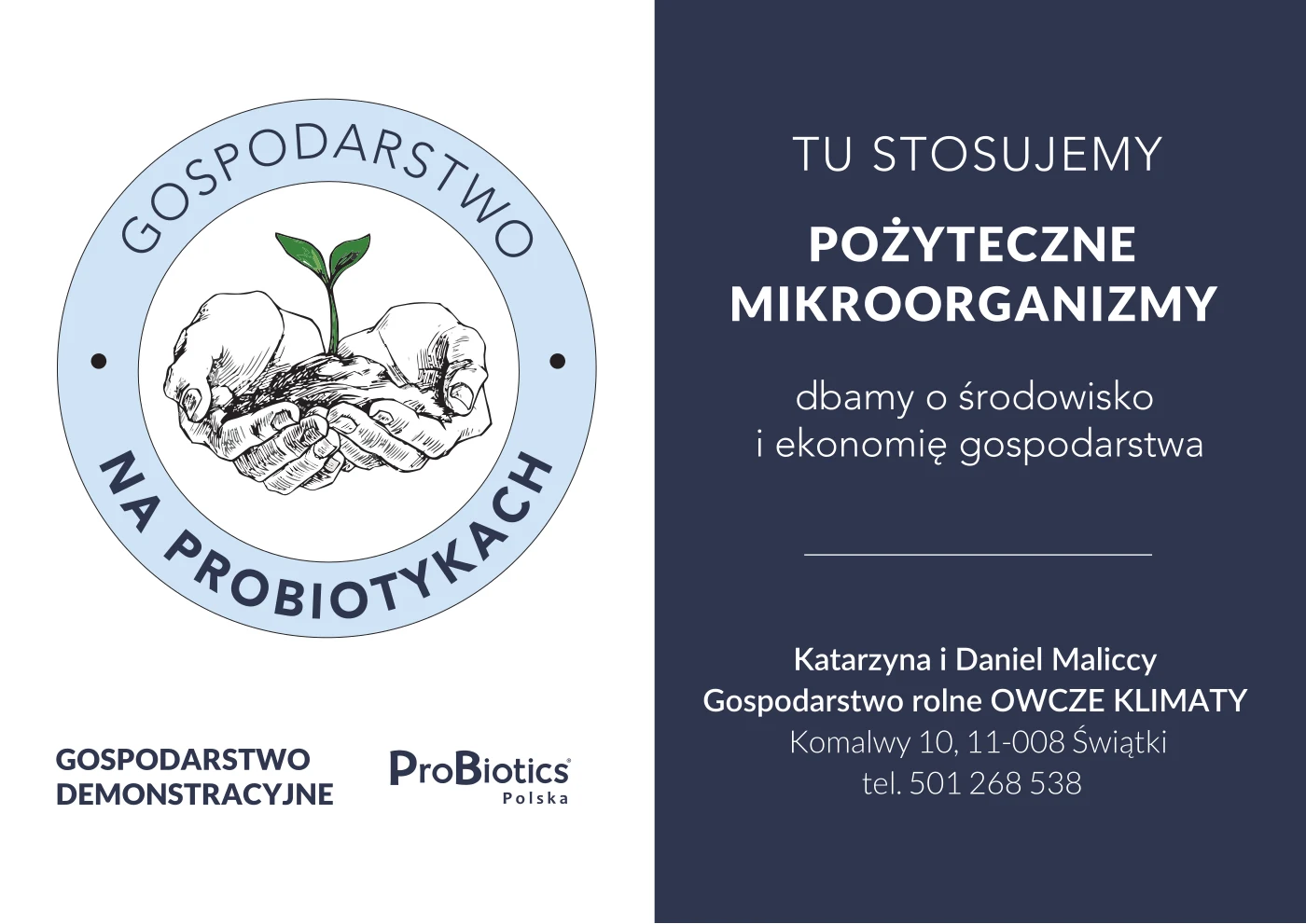 Tablica — Owcze Klimaty — Katarzyna i Daniel Maliccy